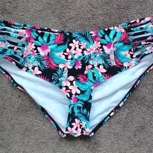 BONGO Size Large Floral Print Swimsuit Bottoms